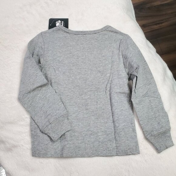 Roots kids Grey and plaid pink maple leaf long-sleeved shirt - Picture 2 of 5